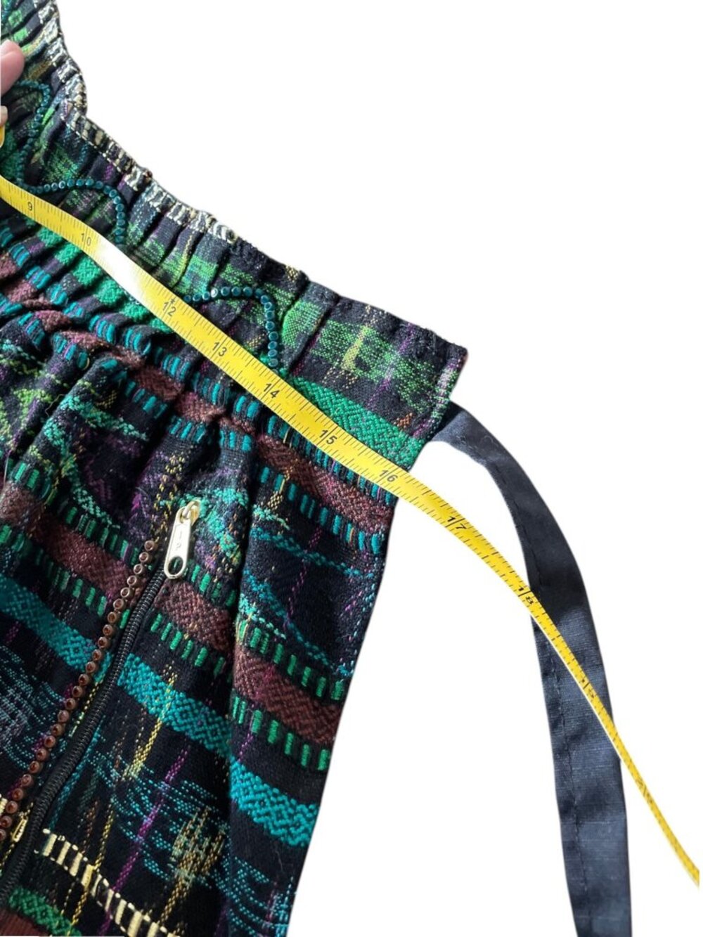 Vintage Guatemalan Hand Woven Half Apron Delantal Intricate Butterfly Floral Emb - Picture 9 of 15